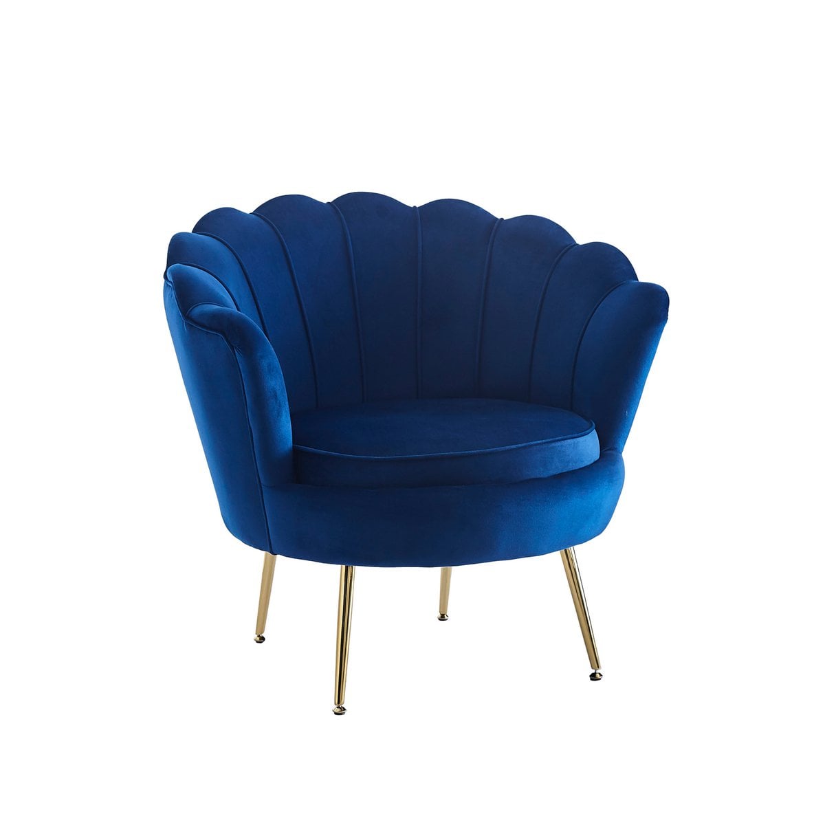 Tub armchair made of dark blue velvet