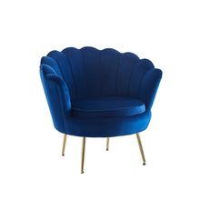 Tub armchair made of dark blue velvet