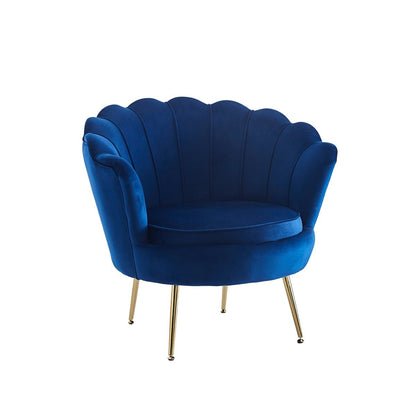 Tub armchair made of dark blue velvet