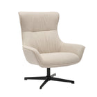 Fauteuil draaibaar structuurstof beige