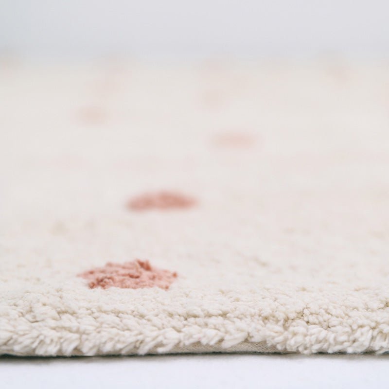 Kindertapijt 100x150 cm katoen roze nude stippen