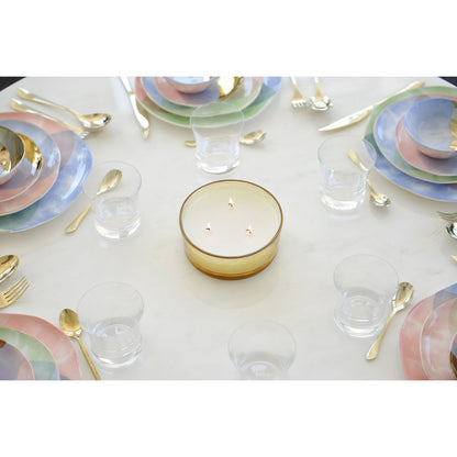 Gouden Glas Vanille Kaars Met Zachte Rustgevende Geur