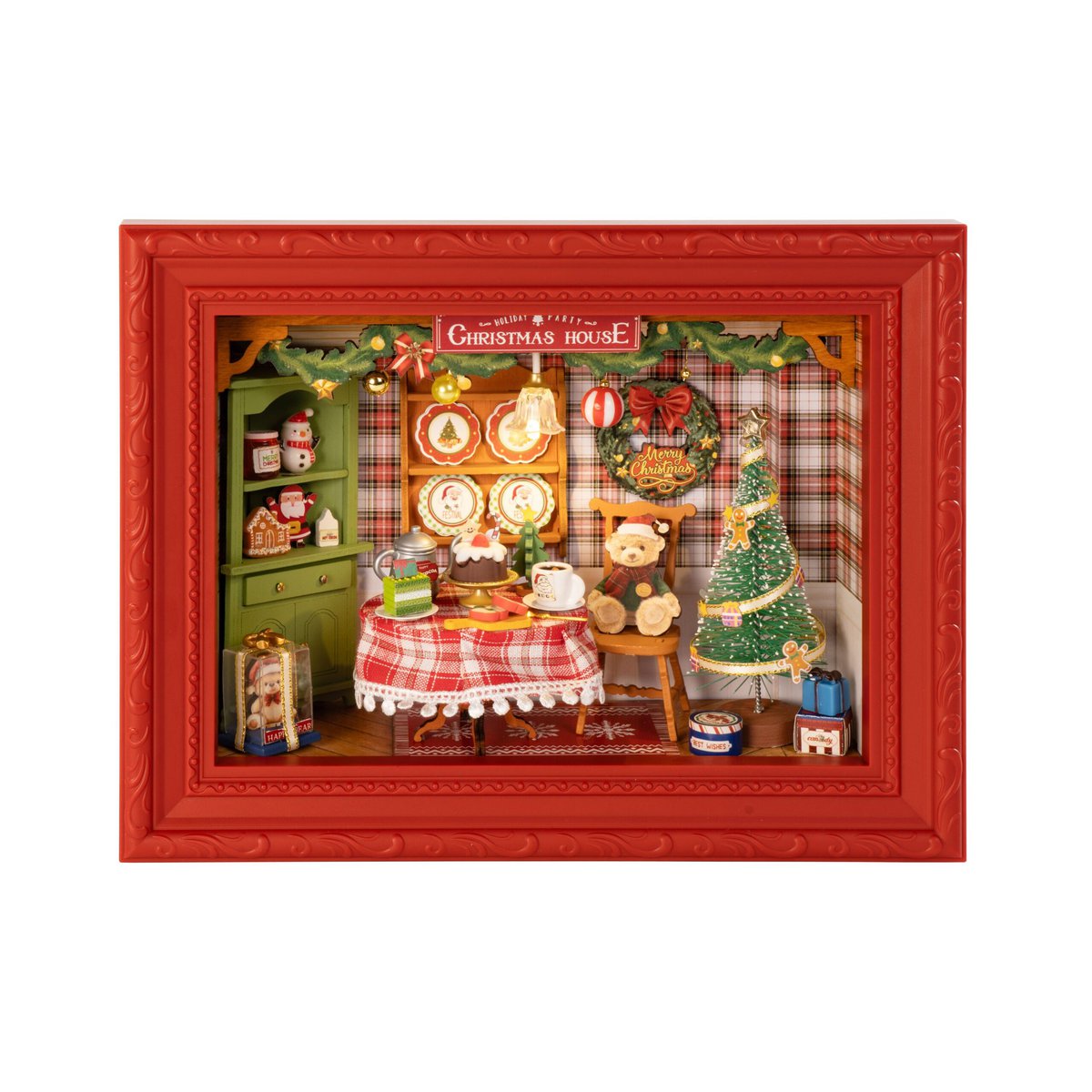 Robotime 3D puzzel Christmas Eve Party 17x11,4x16cm