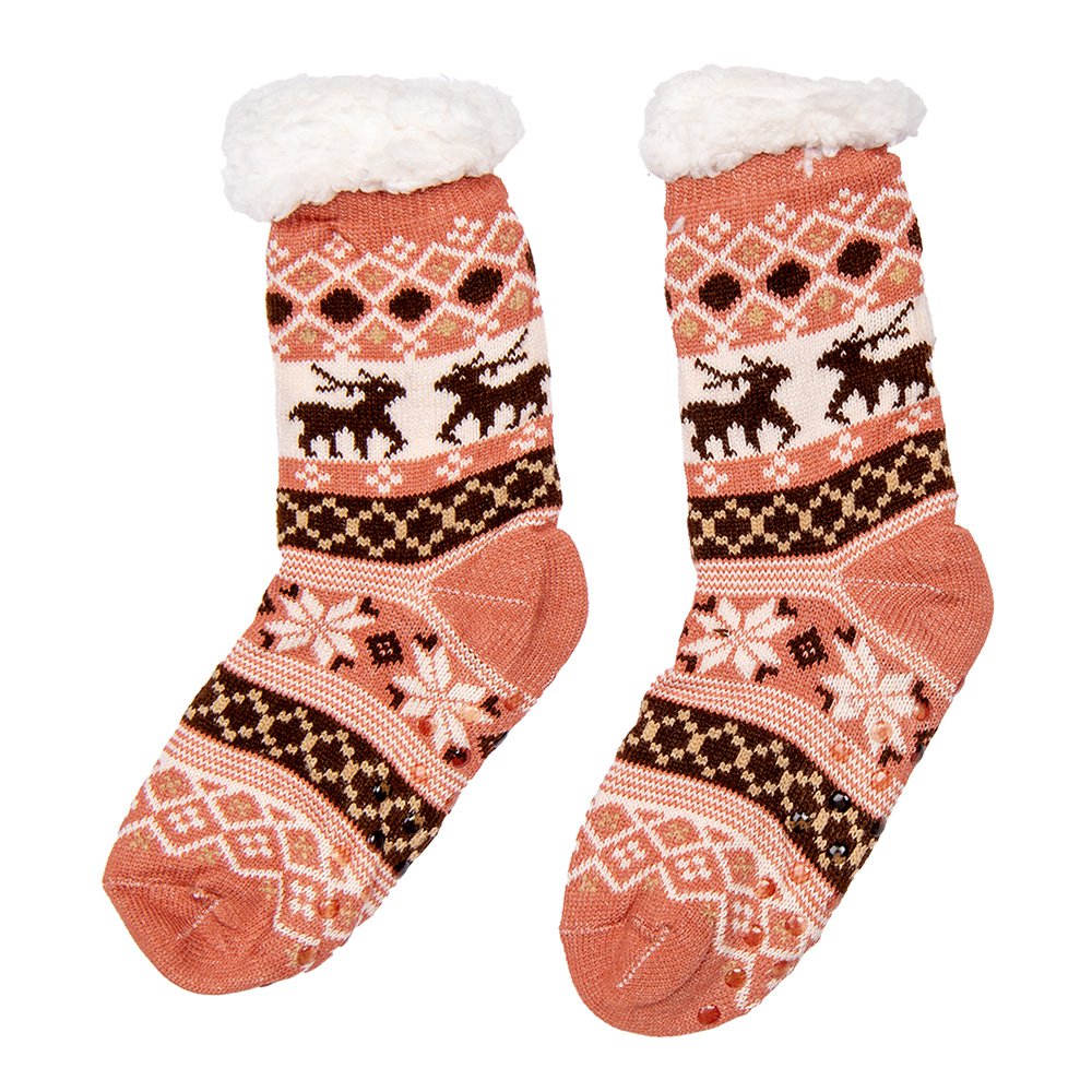 Kerstsokken 12 paar meerkleurig synthetisch anti-slip
