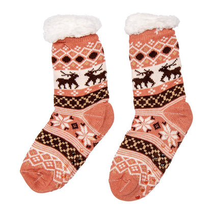 Kerstsokken 12 paar meerkleurig synthetisch anti-slip