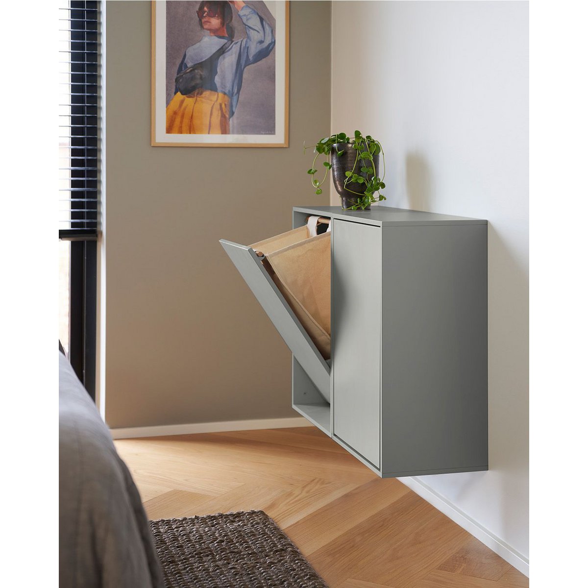 Wandwasbox 43x30x70 cm FSC-hout