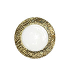Dessertbord 22 cm wit goud porselein