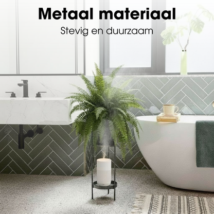 Bloempot standaard 19x60 cm ijzer zwart