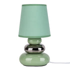 Ceramic table lamp "Stoney" Mint - Classic - Table Lay - - Mint - E14 - No information