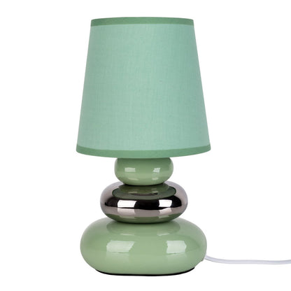 Ceramic table lamp "Stoney" Mint - Classic - Table Lay - - Mint - E14 - No information