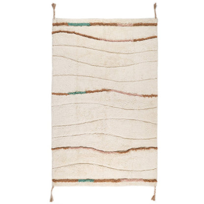 Kindertapijt 100x150 cm katoen ecru/beige