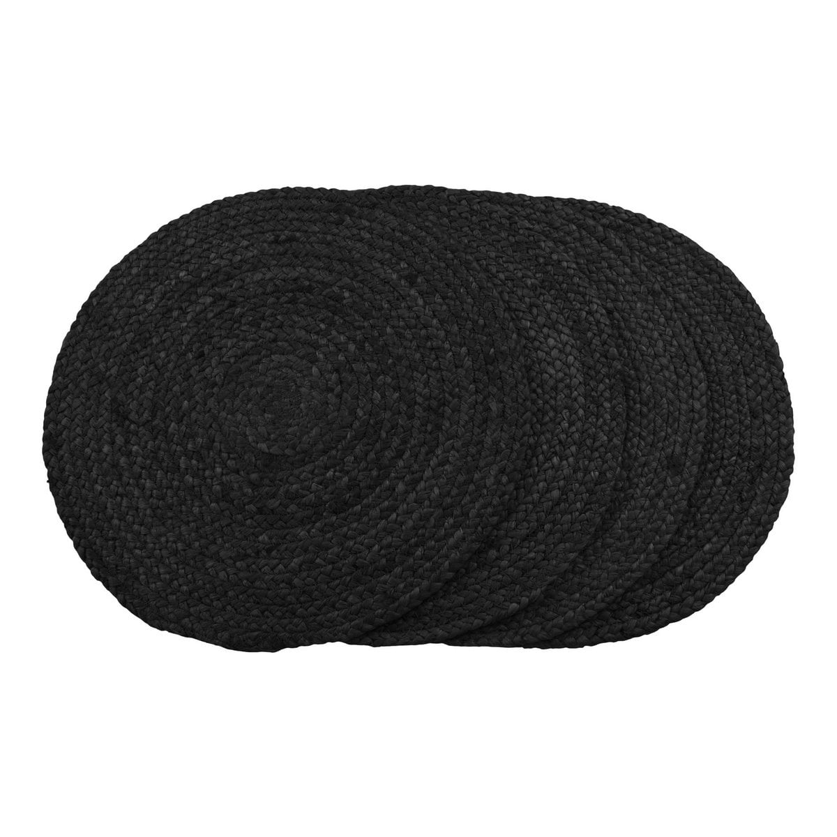 Placemat jute Ø38 cm donkergrijs set van 4