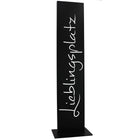 Metalen decoratiebord favoriete plek 71 cm zwart