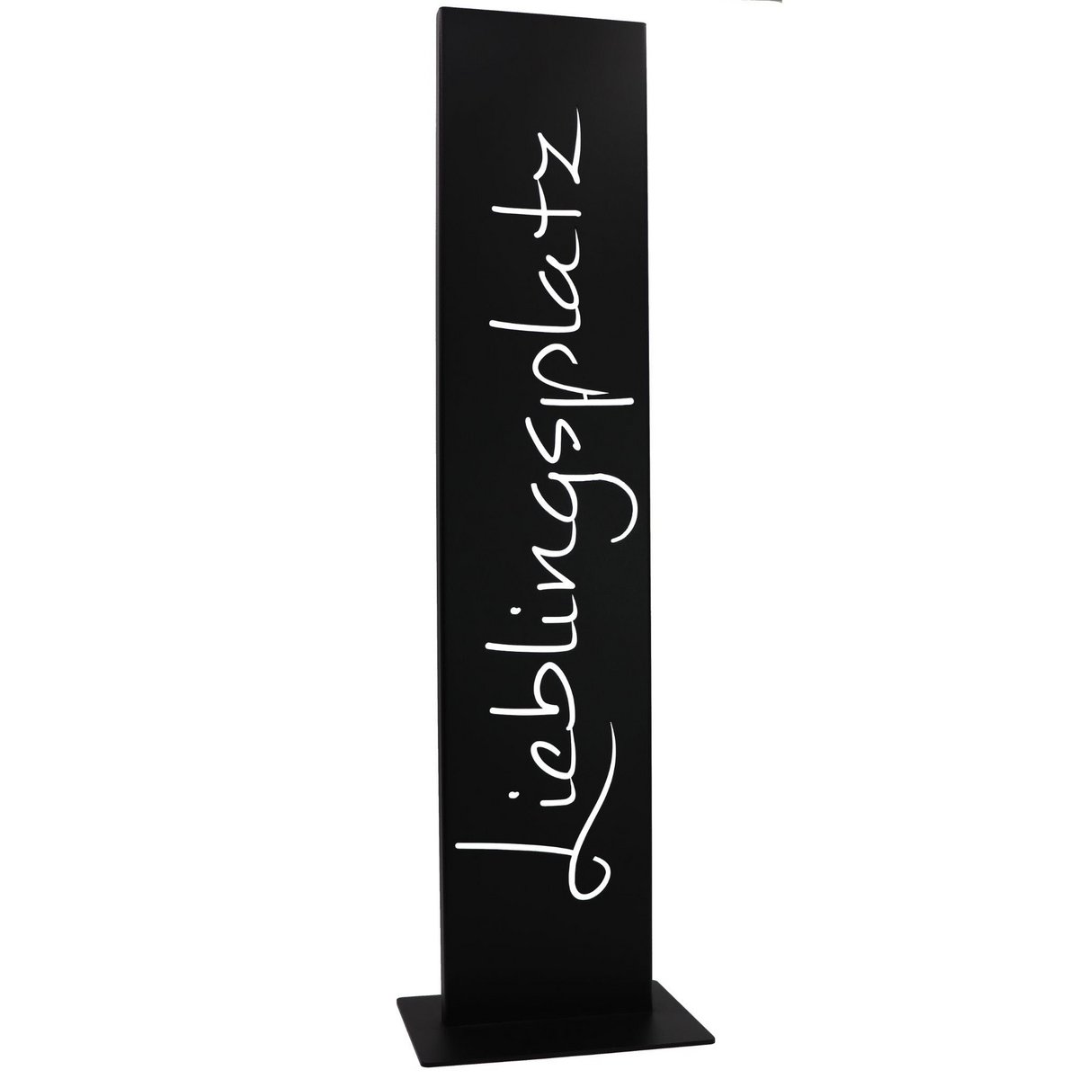 Metalen decoratiebord favoriete plek 71 cm zwart