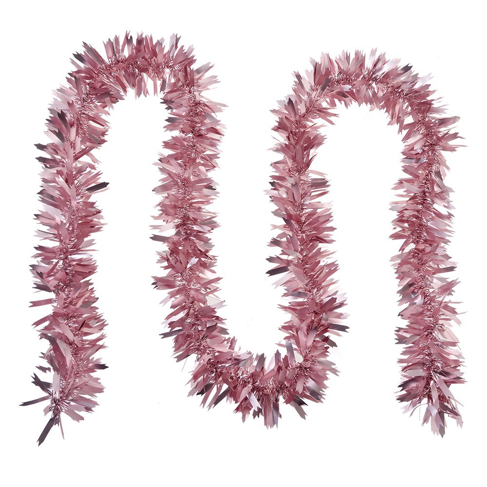 Kerstslinger 200 cm roze kunststof