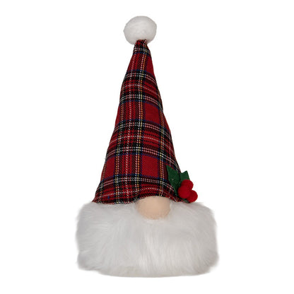 Christmas decoration with LED lighting Gnome 10x10x25 cm Red Synthetic