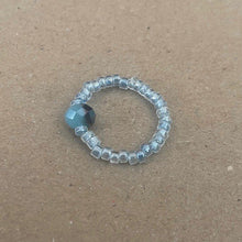Ring zeeblauw gerecycled handgemaakt