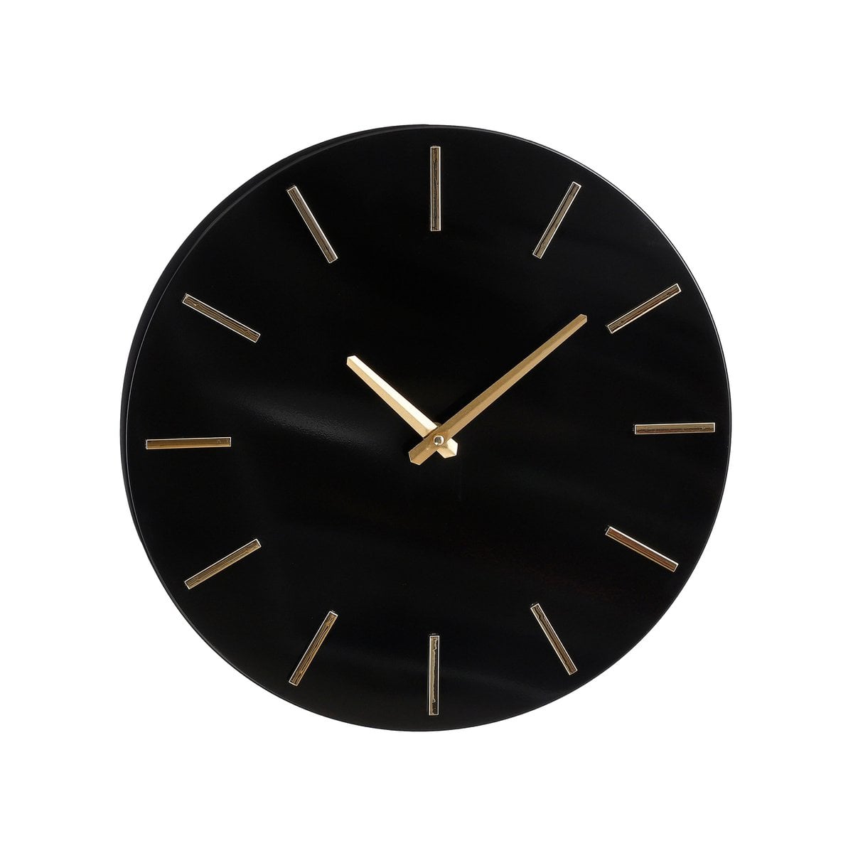 Wandklok 35,5 cm aluminium zwart