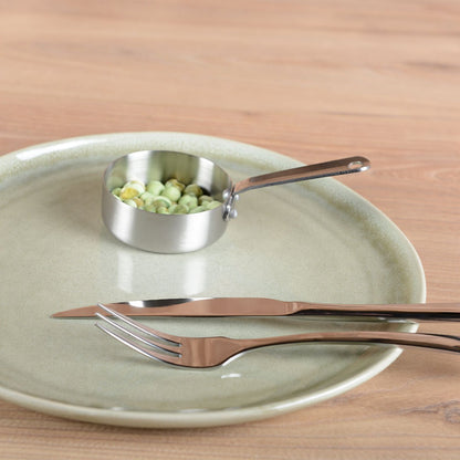 Mini steelpan 7x7x2.5 cm roestvrij staal