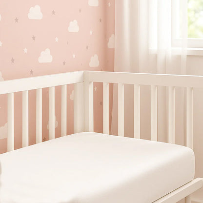 Hoeslaken baby 60x120 cm biologisch katoen wit