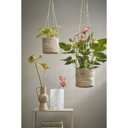 Plantenmand jute crème H16 x Ø16 cm