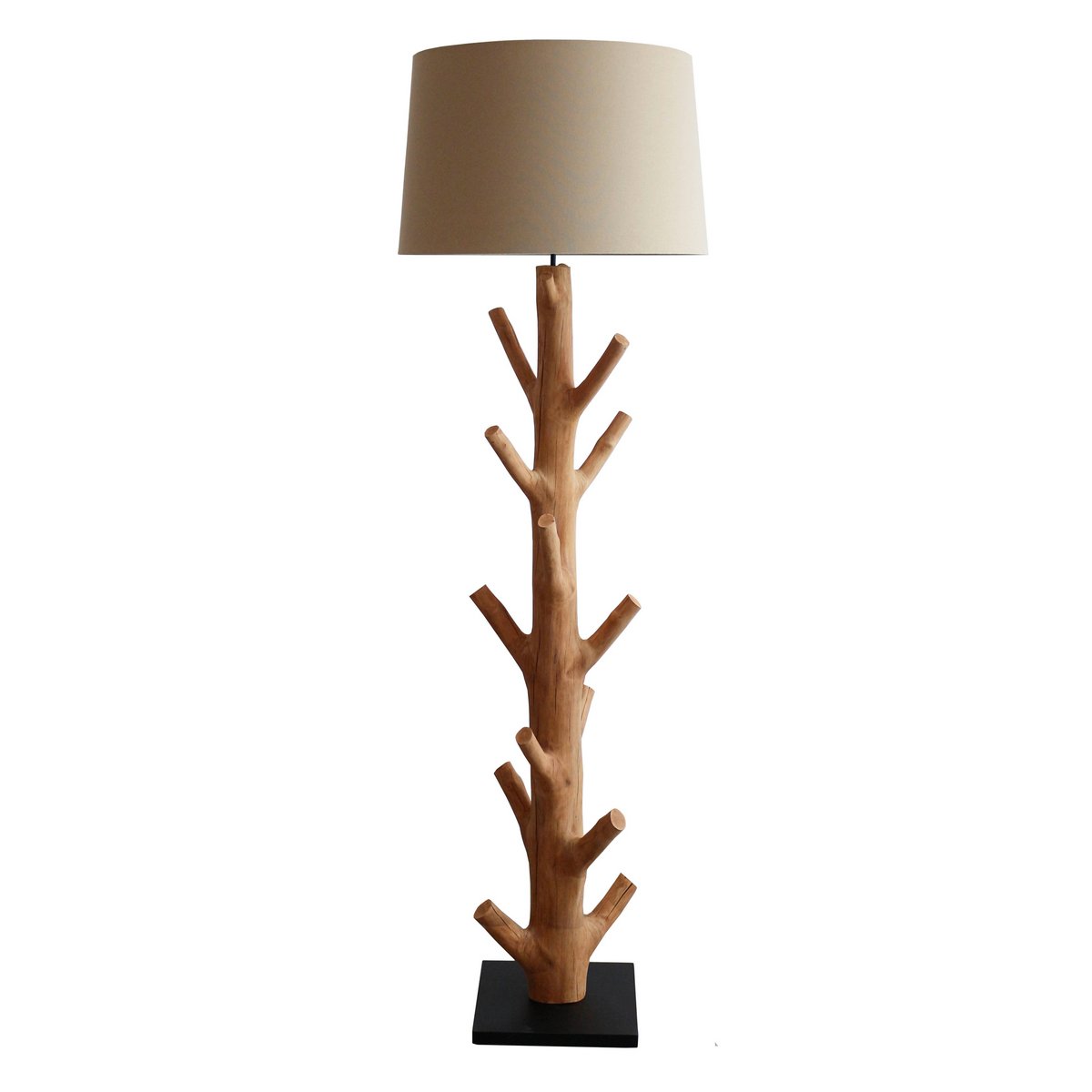 Vloerlamp drijfhout naturel wit 175 cm