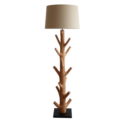 Vloerlamp drijfhout naturel wit 175 cm