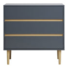 Bisley Three-Drawer Filing Cabinet Dark Grey Paint Wood