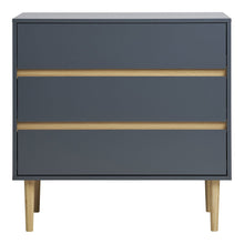 Bisley Three-Drawer Filing Cabinet Dark Grey Paint Wood