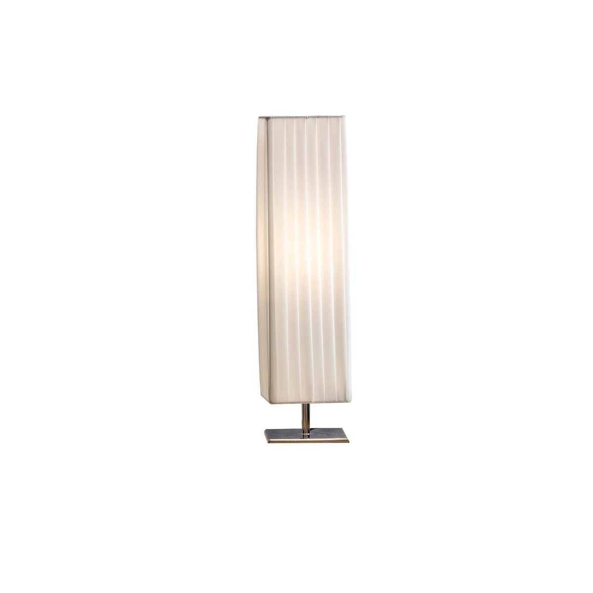 Table lamp 60 cm square white chrome