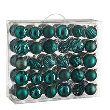 Kerstballen set 60 stuks 7 cm donkergroen