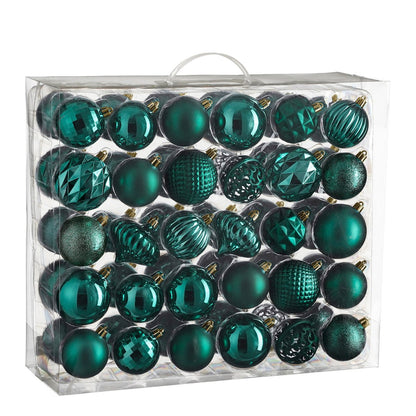 Christmas baubles set Dark green