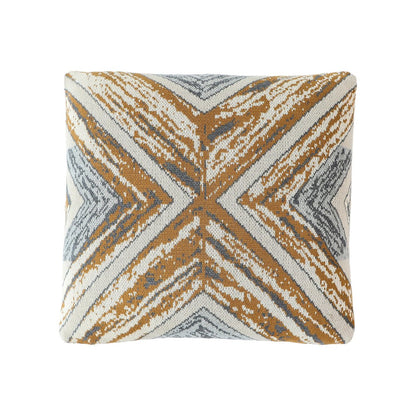 Kussenhoes 45x45 cm olijfgroen grijs gemeleerd katoen