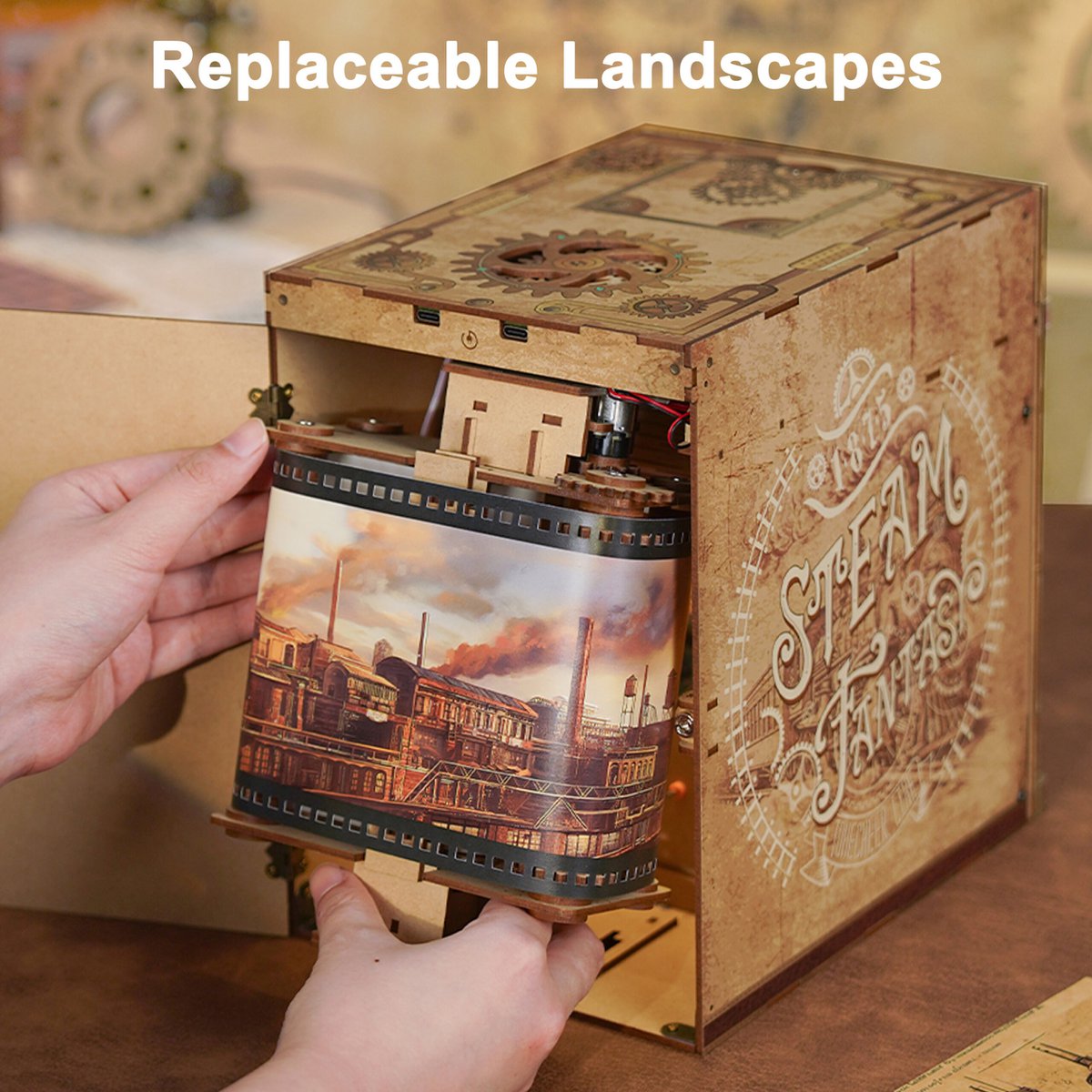 Boekenkast decoratie DIY kit 15,8x22,4x22,5 cm hout