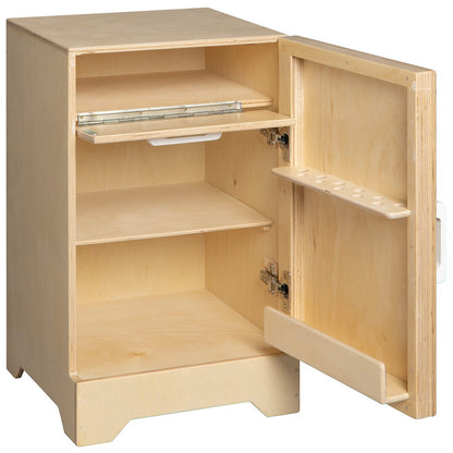 Van Dijk Toys Houten Speelgoed Koelkast Naturel Met Wit