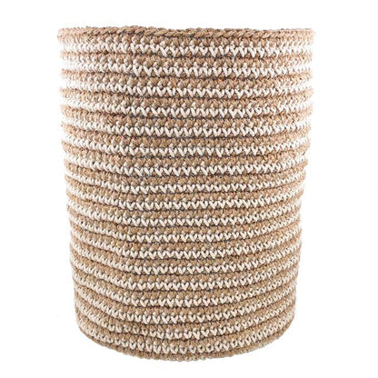 Mand jute katoen off white H30cm