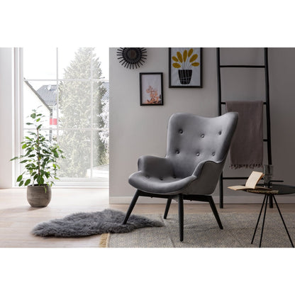 Armchair grey velvet