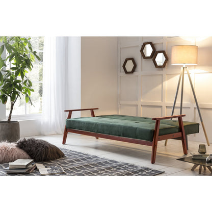 Slaapbank 190x85x81 cm dennengroen massief eucalyptus