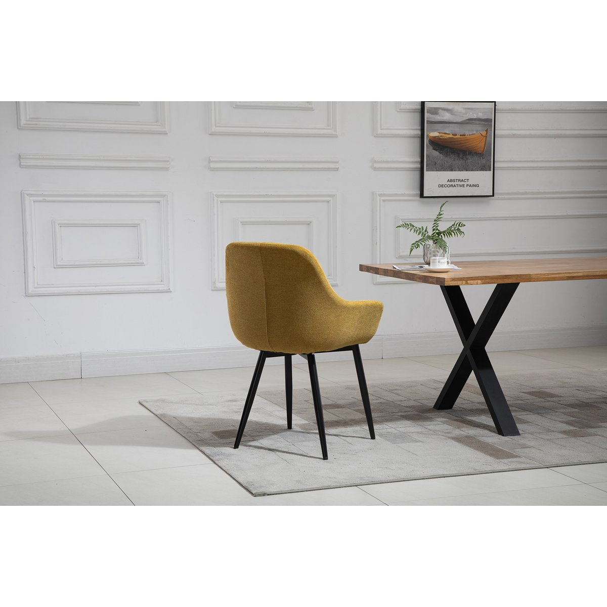 Eettafel set 160x90 cm massief acaciahout