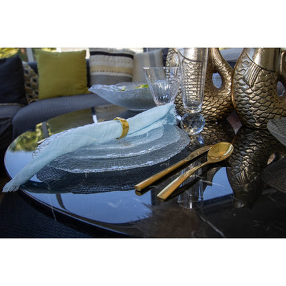 Serviceplaat glas 33x33 cm transparant