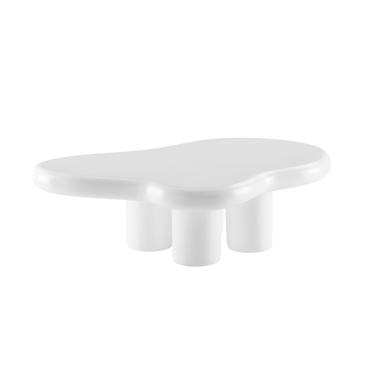 Coffee table 123x89 cm white
