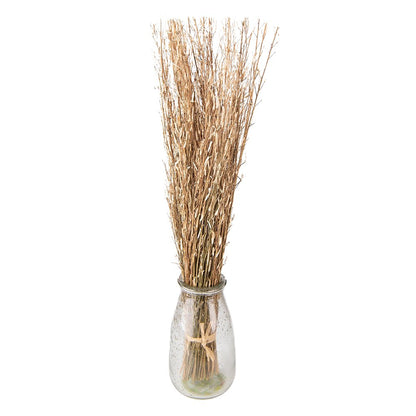 Droogboeket 80 cm beige