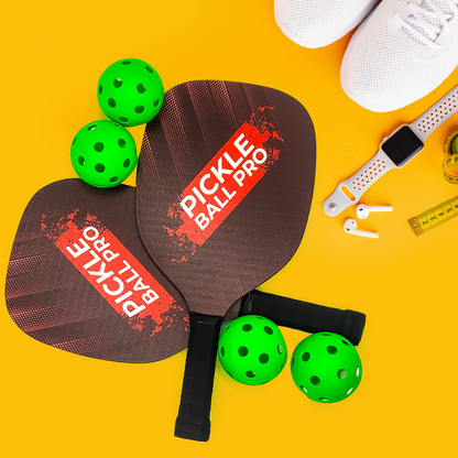 Pickleballset 2 rackets 4 ballen