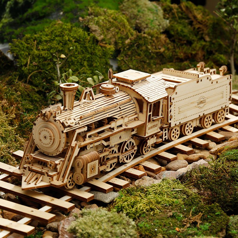 Robotime, 3D Wooden Puzzle Prime Steam Express, MC501, 30.7x6.7x8.2cm