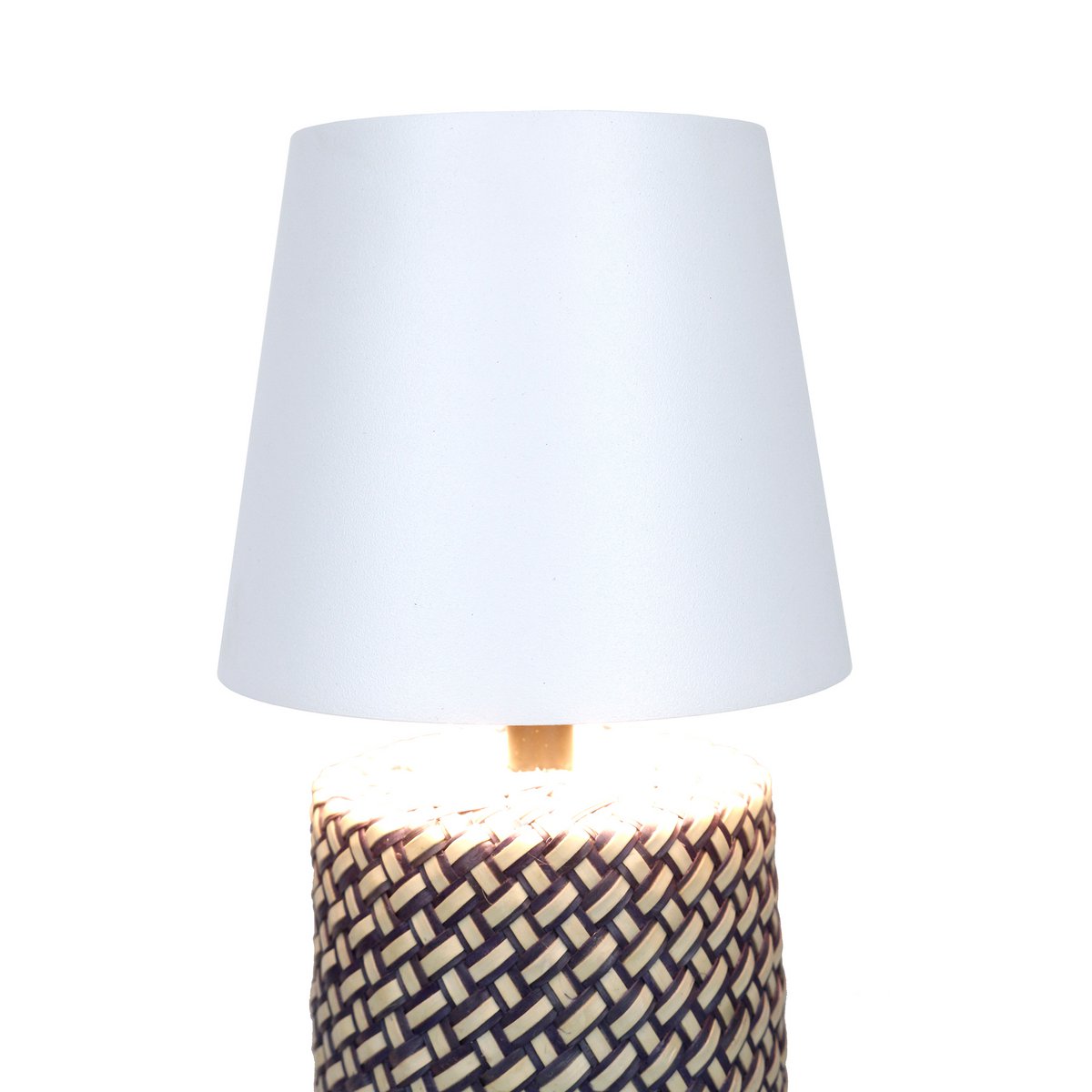 Tafellamp 29 cm zwart wit LED oplaadbaar