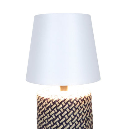 Tafellamp 29 cm zwart wit LED oplaadbaar