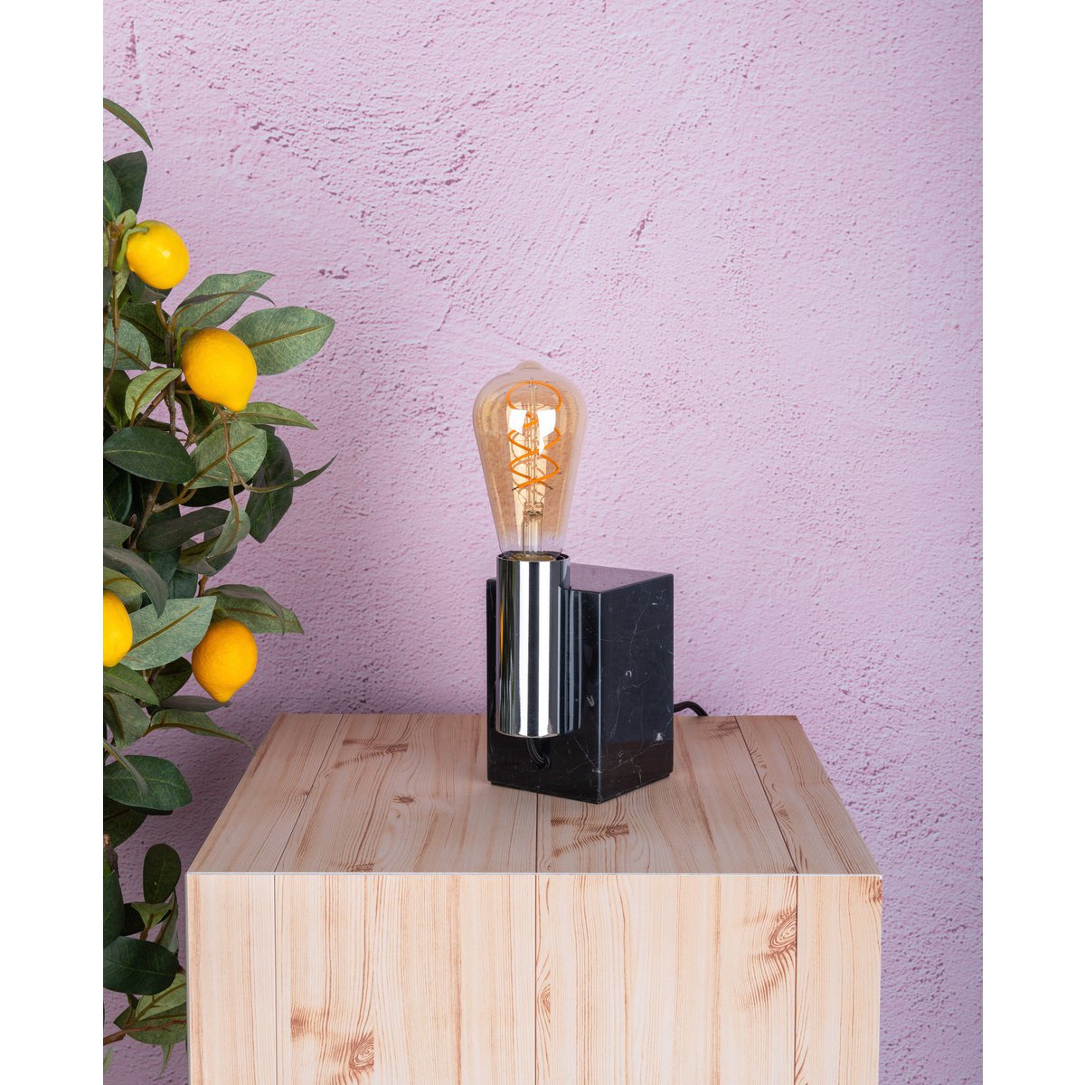 LED lamp E27 4W Ø 6,4 cm amber metaal glas