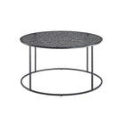 Salontafel 80 cm zwart rookglas