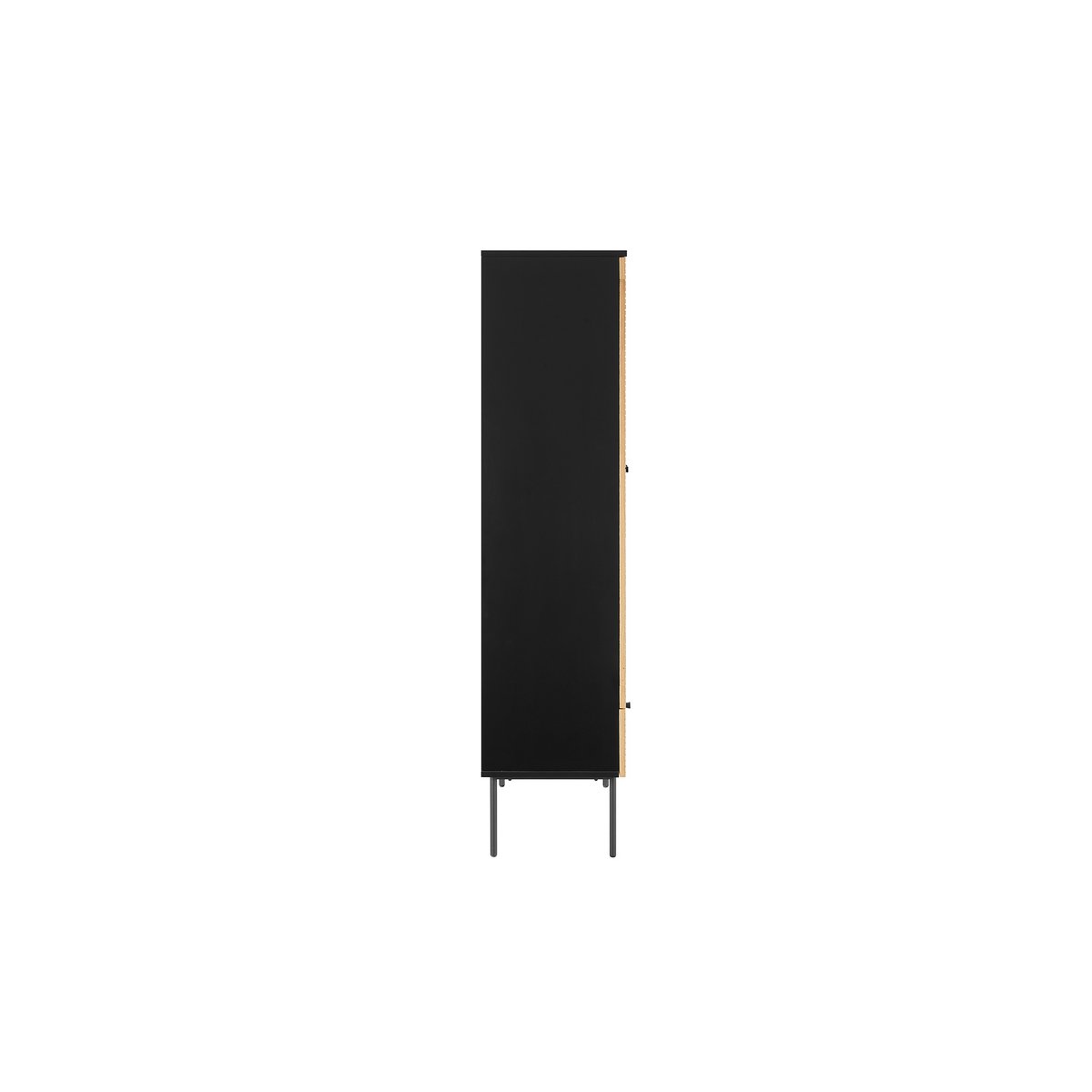Vitrinekast 79x43x179 cm eikenfineer metaal