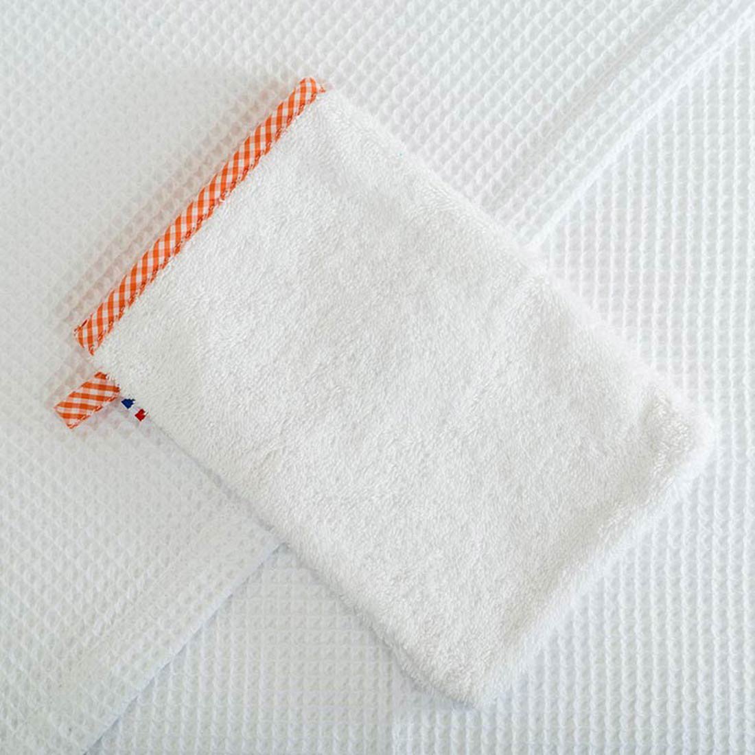 Washandje biologisch katoen wit 15x20 cm